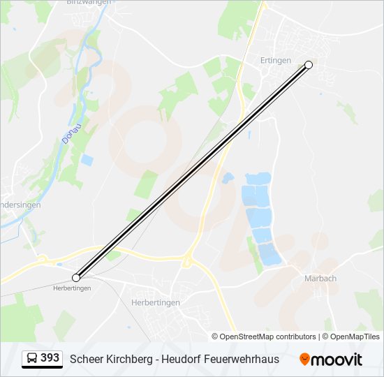 393 bus Line Map