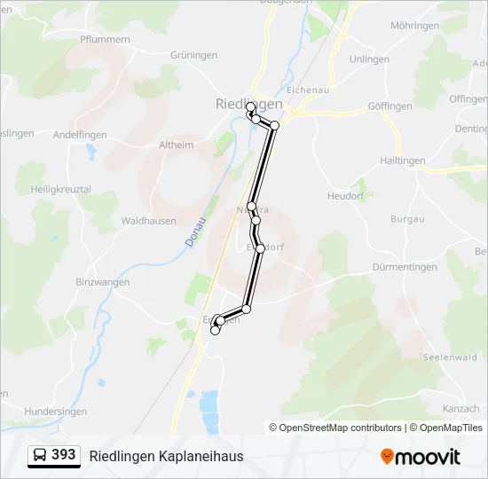 393 Bus Line Map