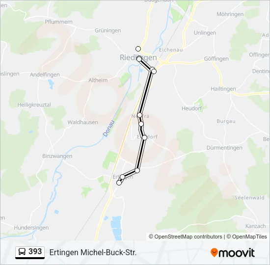393 Bus Line Map