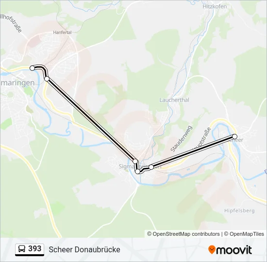 393 Bus Line Map