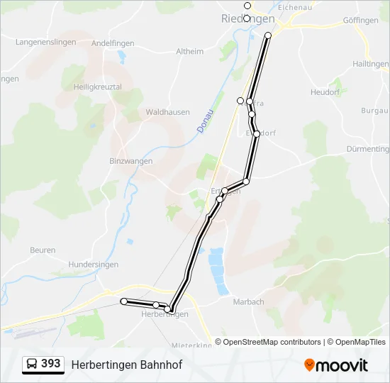 393 Bus Line Map