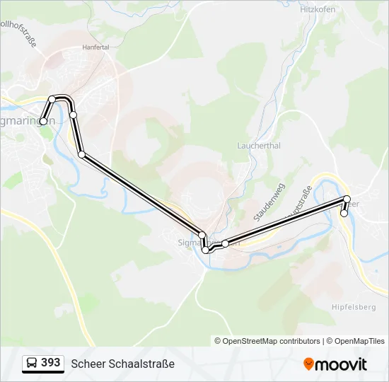 393 Bus Line Map