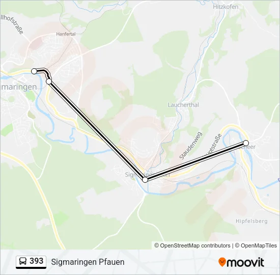 393 Bus Line Map