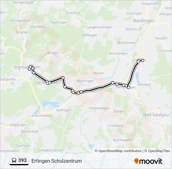 393 Bus Line Map