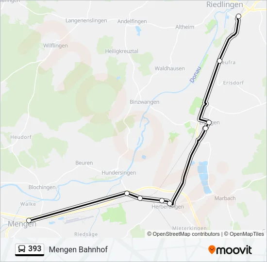 393 Bus Line Map