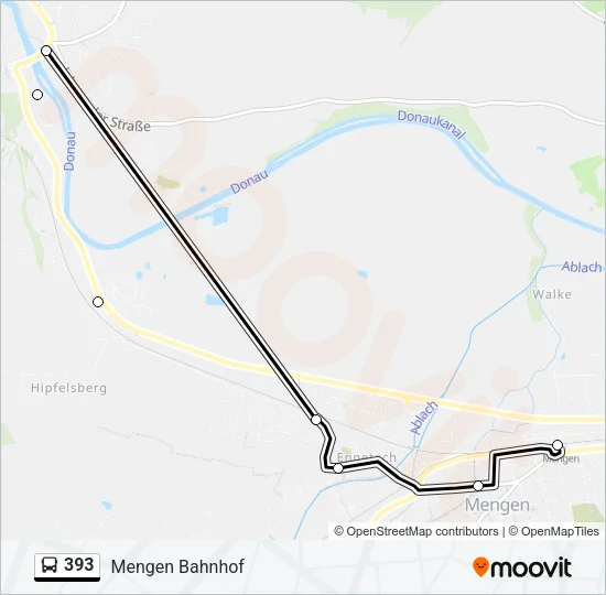 393 Bus Line Map