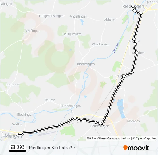 393 Bus Line Map