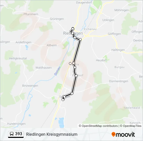 393 Bus Line Map