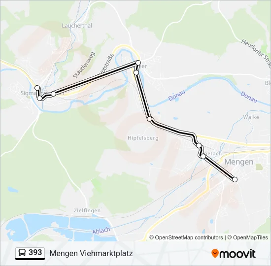 393 Bus Line Map