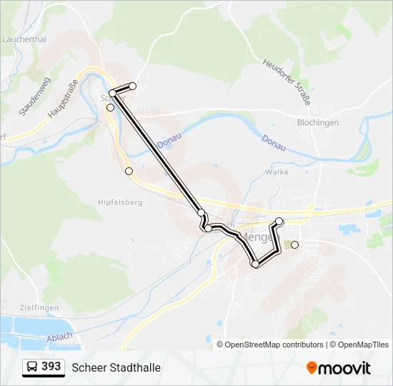 393 Bus Line Map