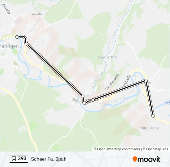 393 Bus Line Map