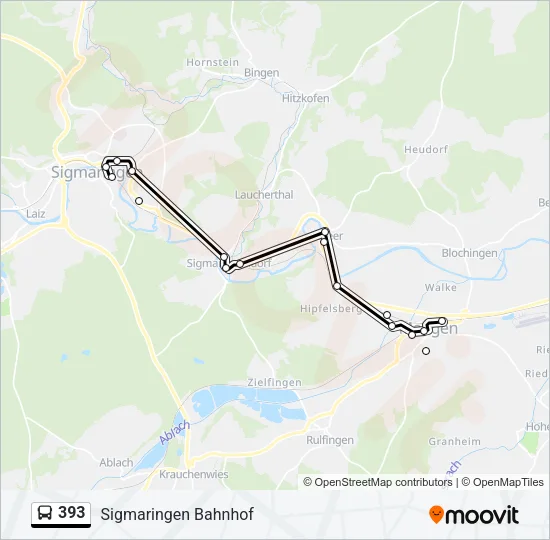 393 Bus Line Map