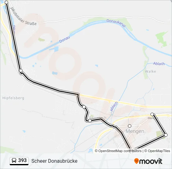 393 Bus Line Map