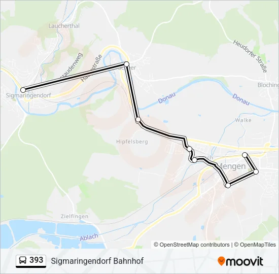 393 Bus Line Map