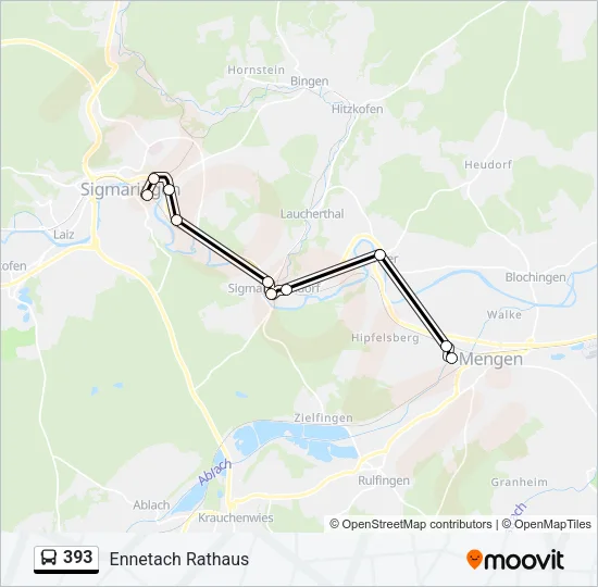 393 Bus Line Map