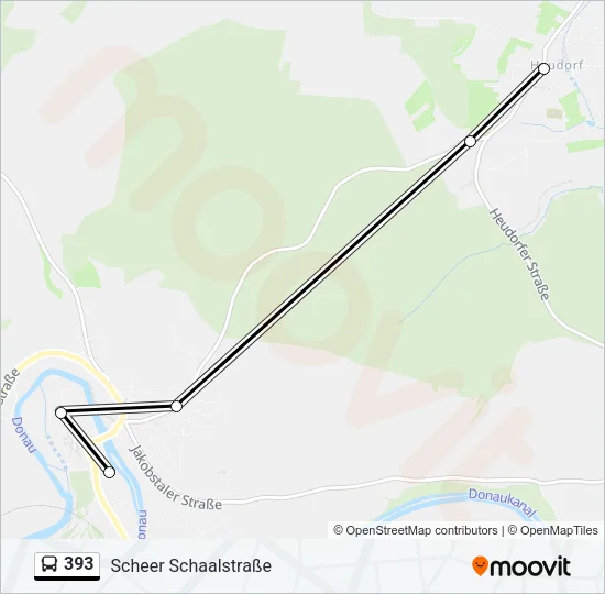 393 Bus Line Map