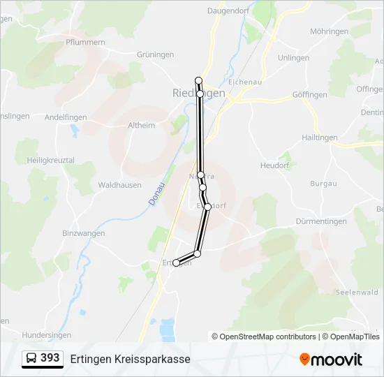 393 Bus Line Map
