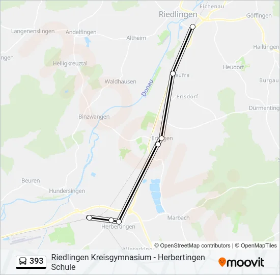 393 Bus Line Map