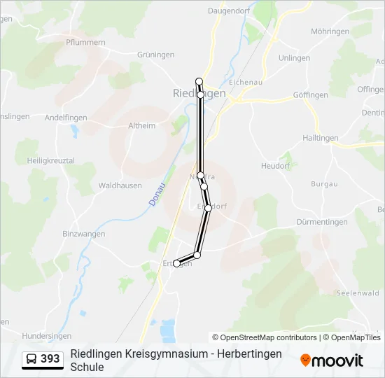 393 Bus Line Map
