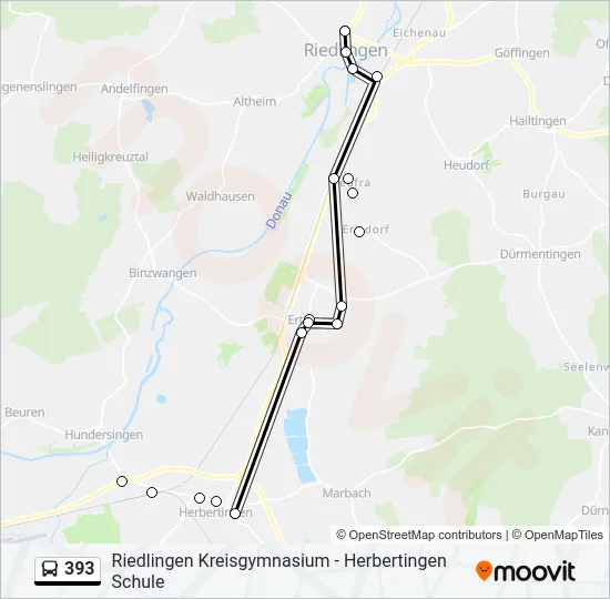 393 Bus Line Map