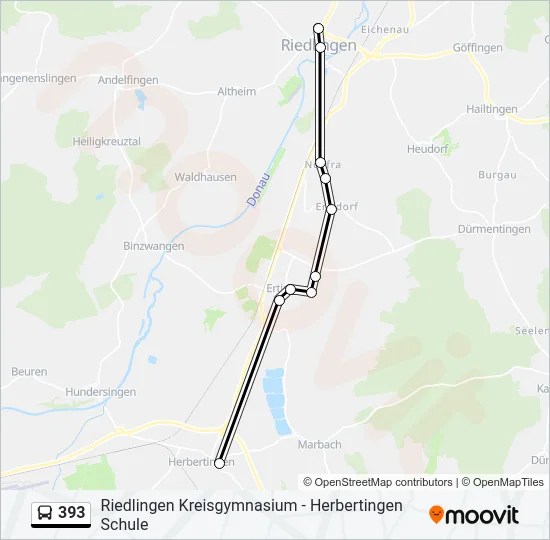 393 Bus Line Map