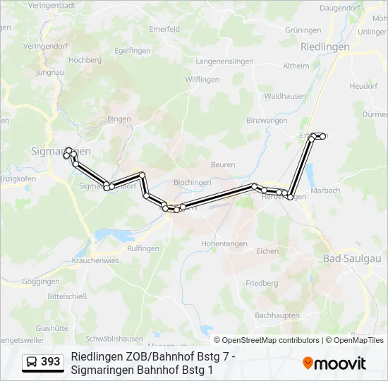 393 Bus Line Map