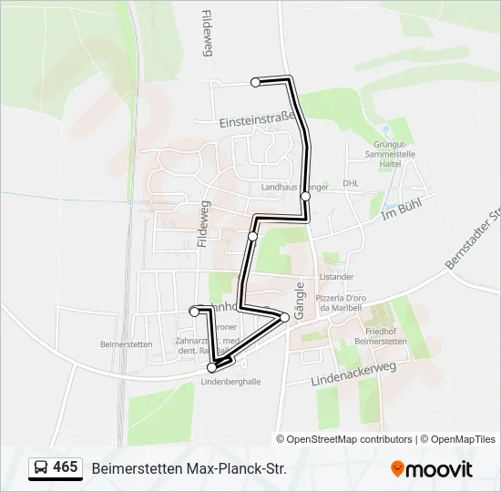 465 Bus Line Map