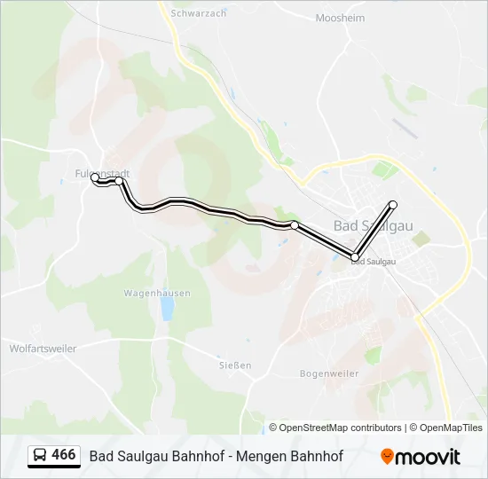466 Bus Line Map