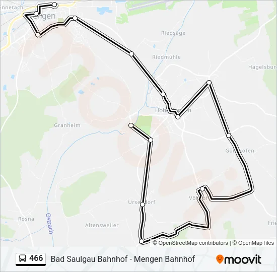 466 Bus Line Map