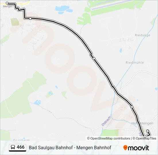 466 Bus Line Map