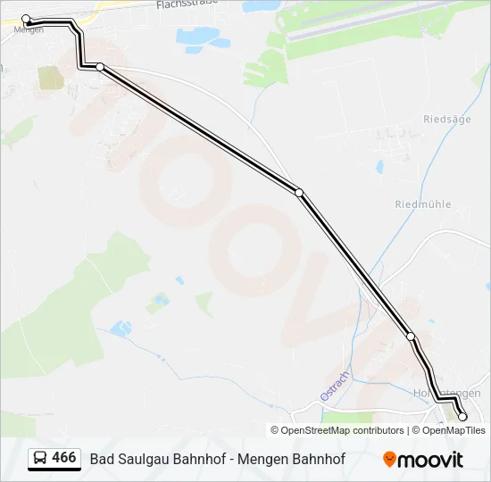 466 Bus Line Map
