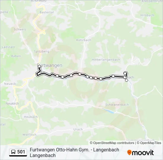 501 Bus Line Map