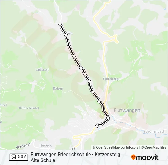 502 Bus Line Map