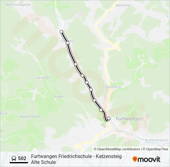 502 Bus Line Map