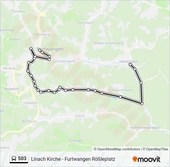 503 Bus Line Map