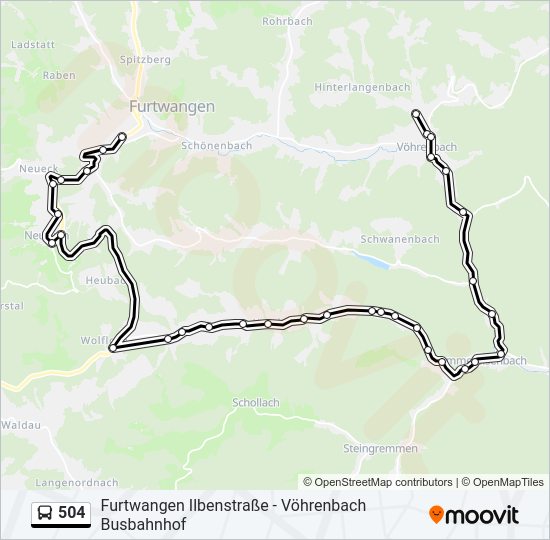 504 Bus Line Map