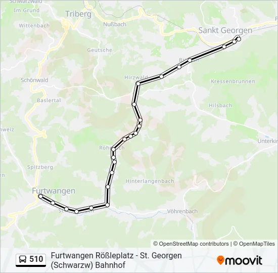 510 Bus Line Map