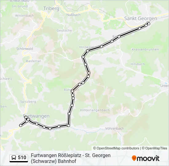 510 Bus Line Map