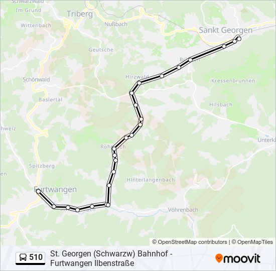 510 bus Line Map