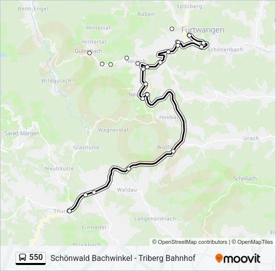 550 Bus Line Map