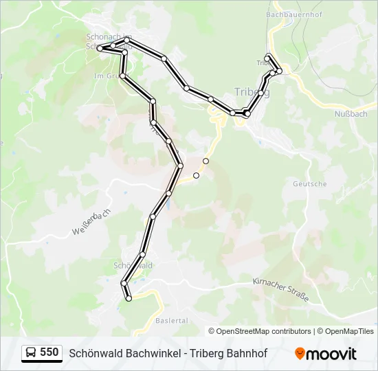 550 Bus Line Map
