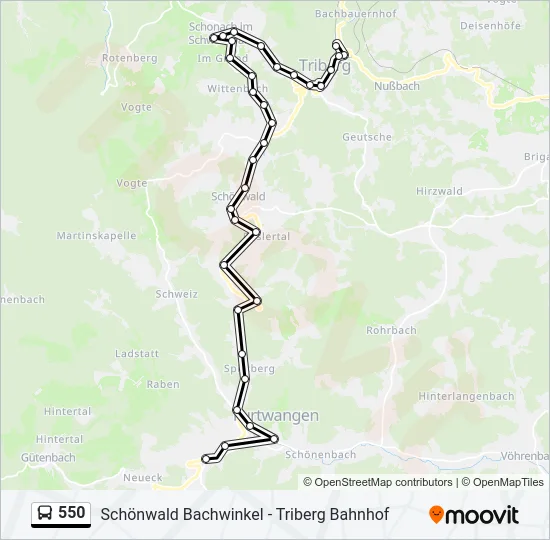 550 Bus Line Map