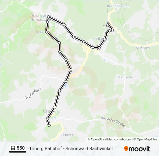 550 Bus Line Map