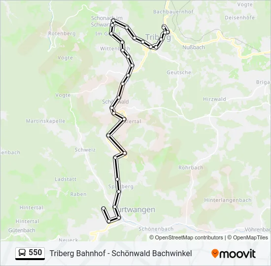 550 Bus Line Map