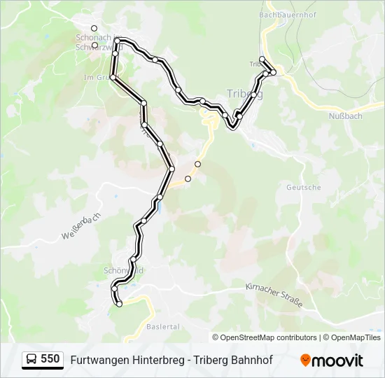 550 Bus Line Map