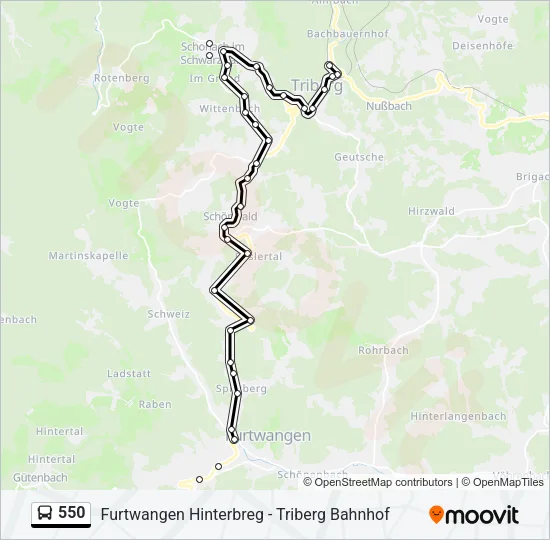 550 Bus Line Map