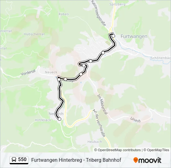 550 Bus Line Map