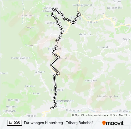 550 Bus Line Map