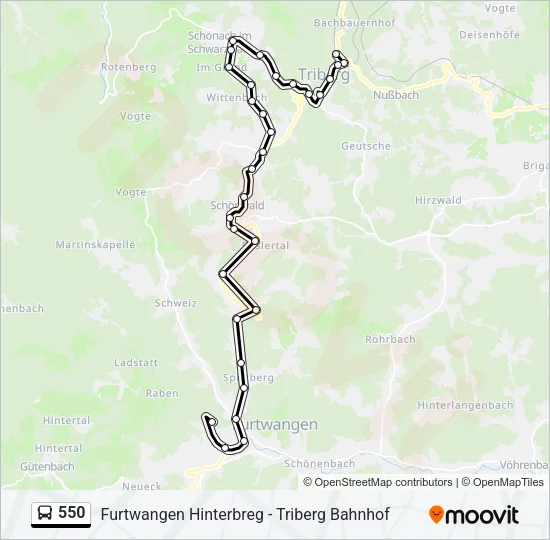 550 Bus Line Map