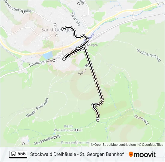 556 Bus Line Map
